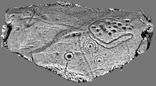 A laser scanned image of Horseshoe Rock