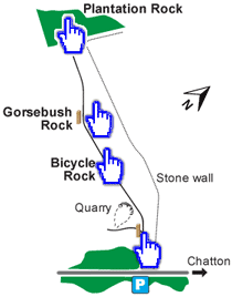 Map of Weetwood Moor sites